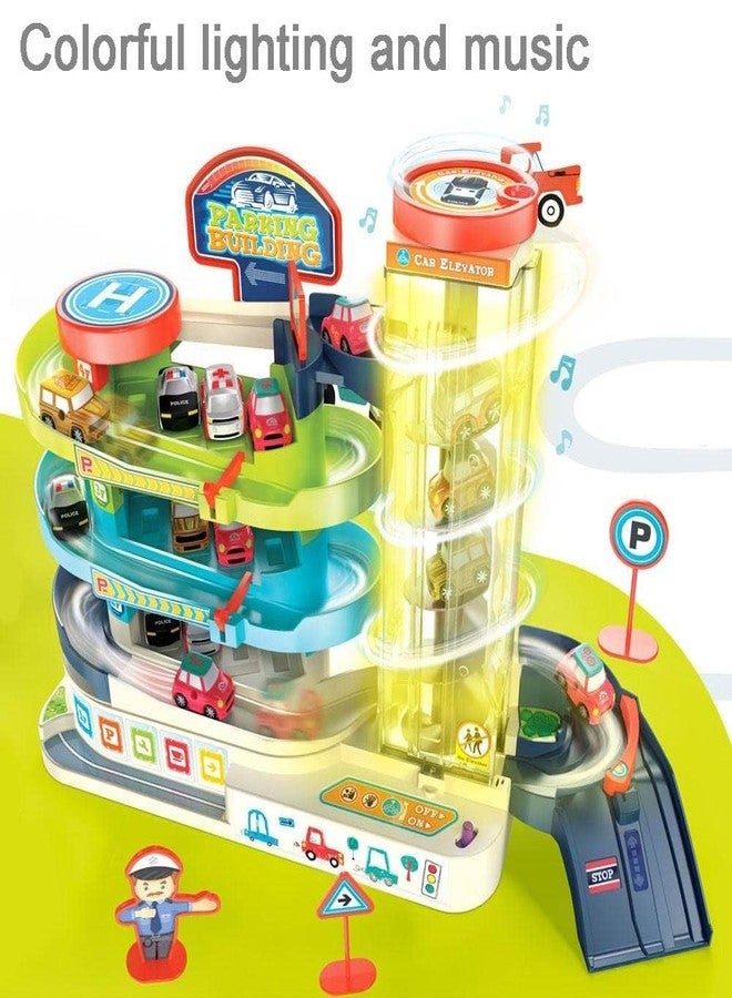 BLiSS HUES® Car Track Set 3 Level Race Track & Toy Garage Playset| Light & Music -Electric Parking Lot Toy for Toddler | Automatic & Manual for Kids 3+ Years - Image 3